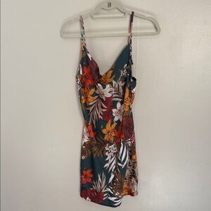 Silky Floral Spaghetti Strap Dress